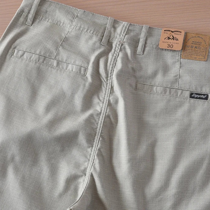 Retro linen elastic casual pants - Antonios