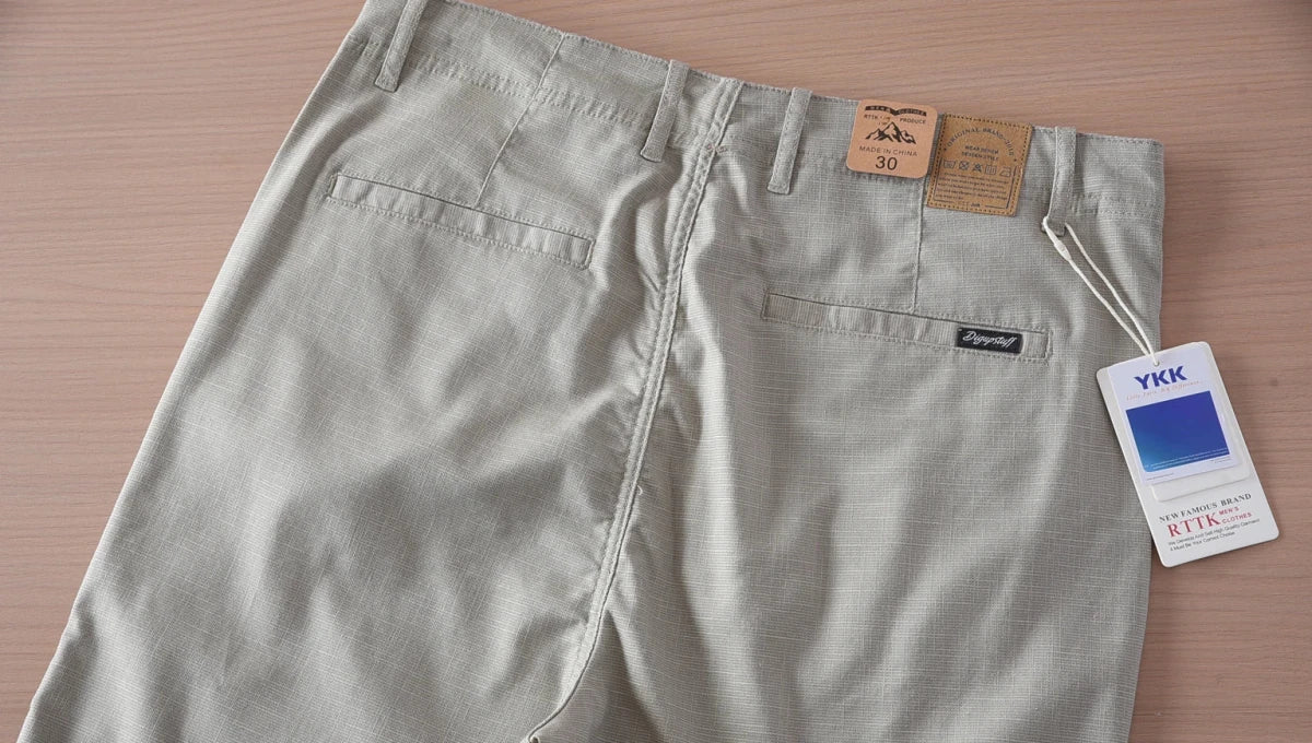 Retro linen elastic casual pants - Antonios