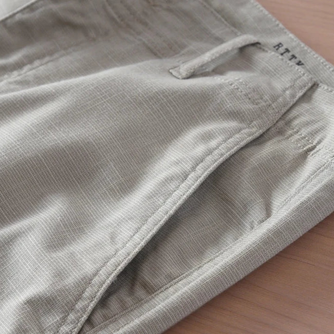 Retro linen elastic casual pants - Antonios