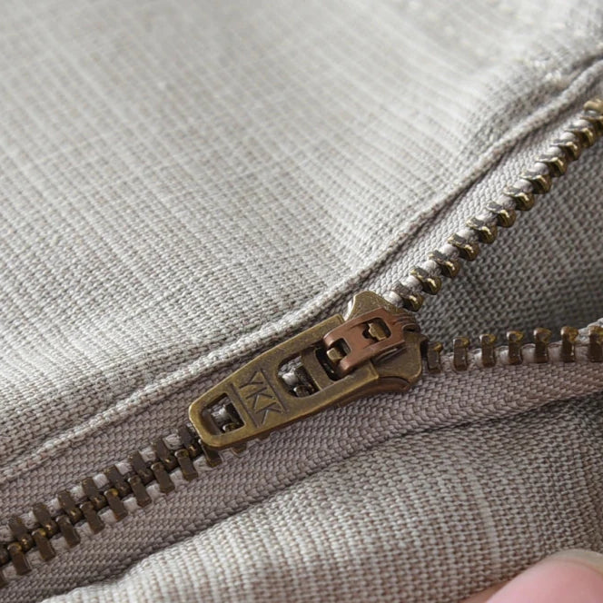 Retro linen elastic casual pants - Antonios