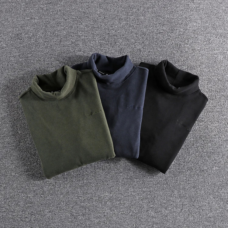 Retro long sleeve turtleneck sweater - Antonios