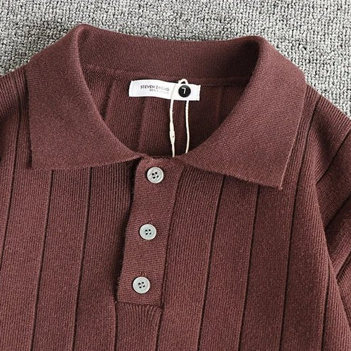 Retro polo striped sweater - Antonios