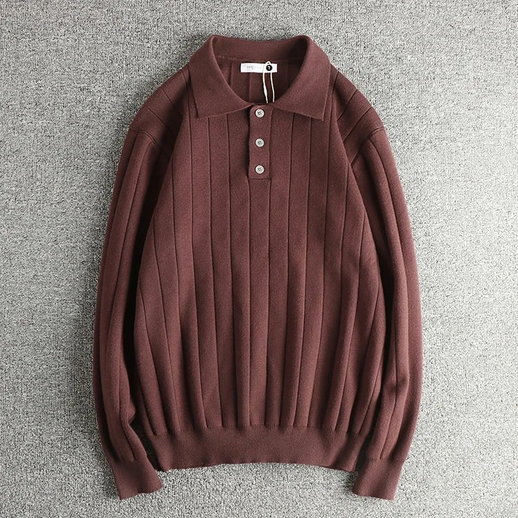 Retro polo striped sweater - Antonios