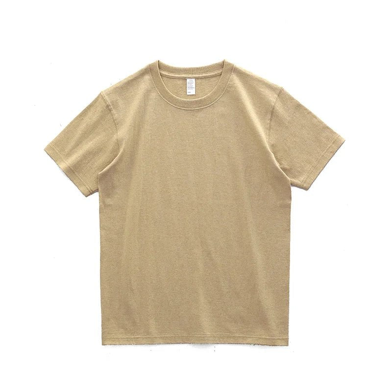 Retro short sleeve o - neck solid t-shirt - Antonios