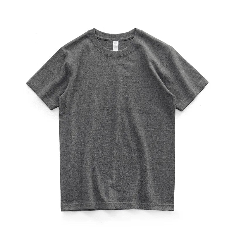 Retro short sleeve o - neck solid t-shirt - Antonios