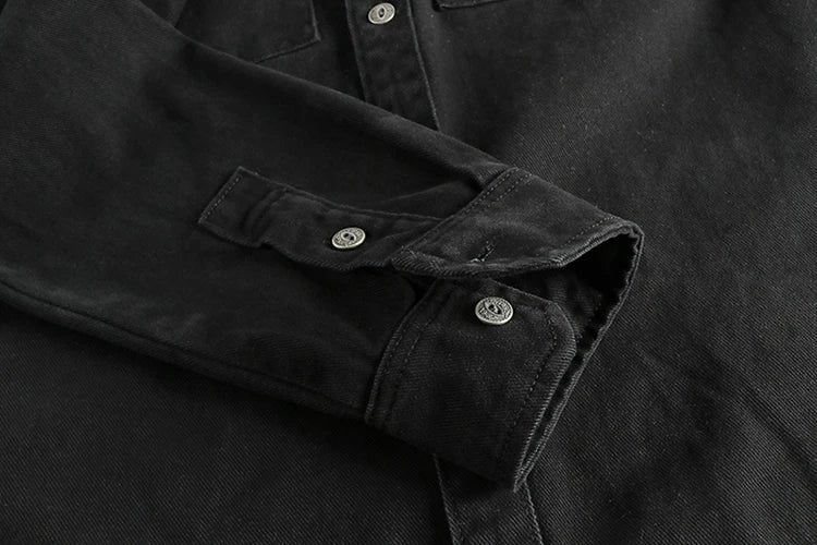 Retro thick cargo long - sleeve shirt - Antonios