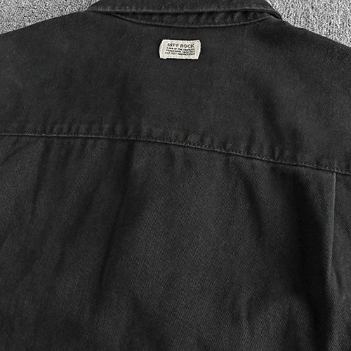 Retro thick cargo long - sleeve shirt - Antonios