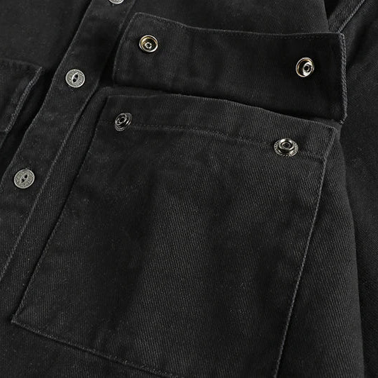 Retro thick cargo long - sleeve shirt - Antonios