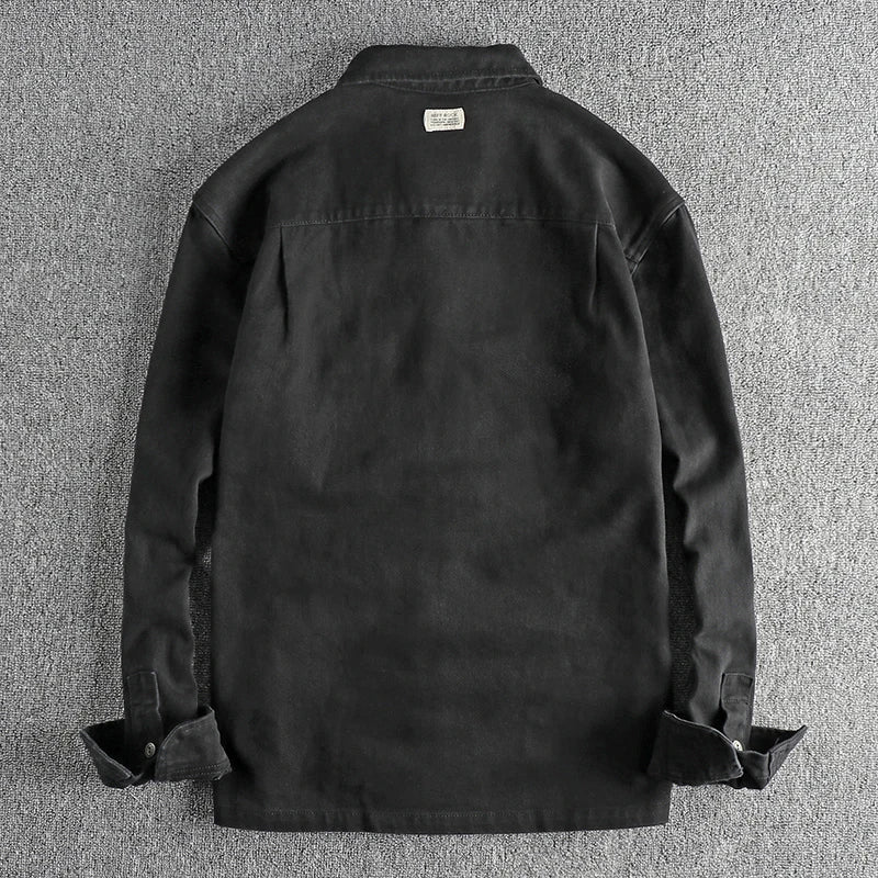 Retro thick cargo long - sleeve shirt - Antonios