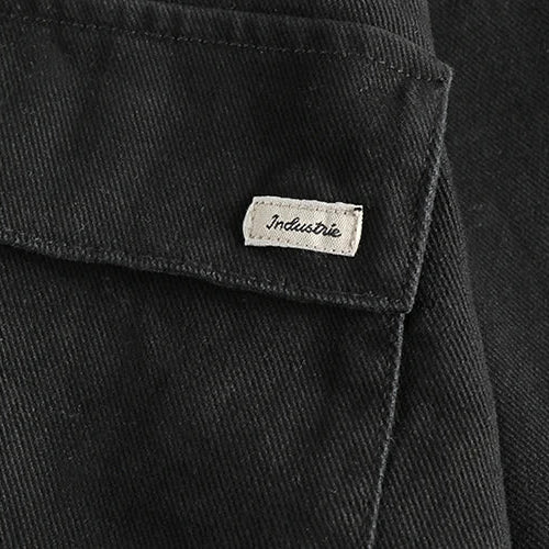 Retro thick cargo long - sleeve shirt - Antonios