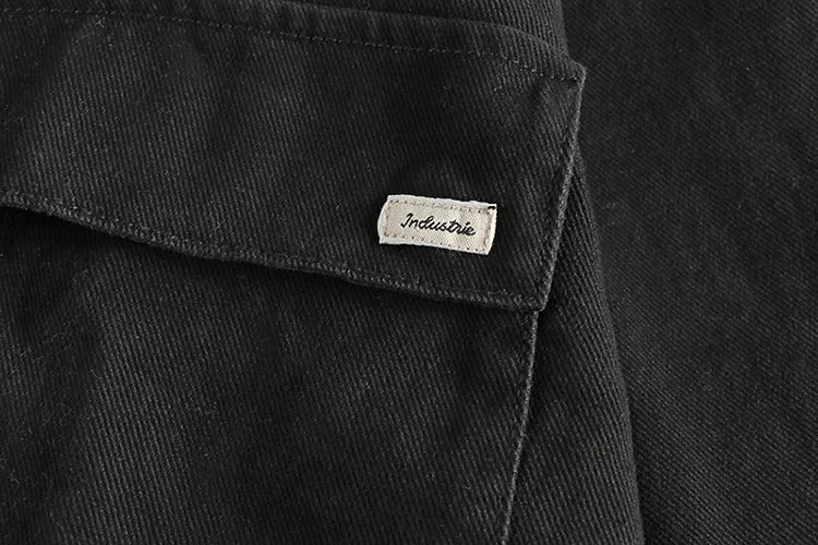 Retro thick cargo long - sleeve shirt - Antonios