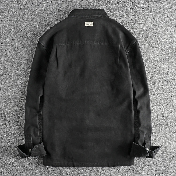 Retro thick cargo long - sleeve shirt - Antonios