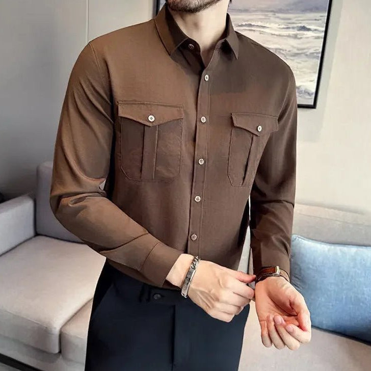 Ronald double chest pockets shirt - Antonios