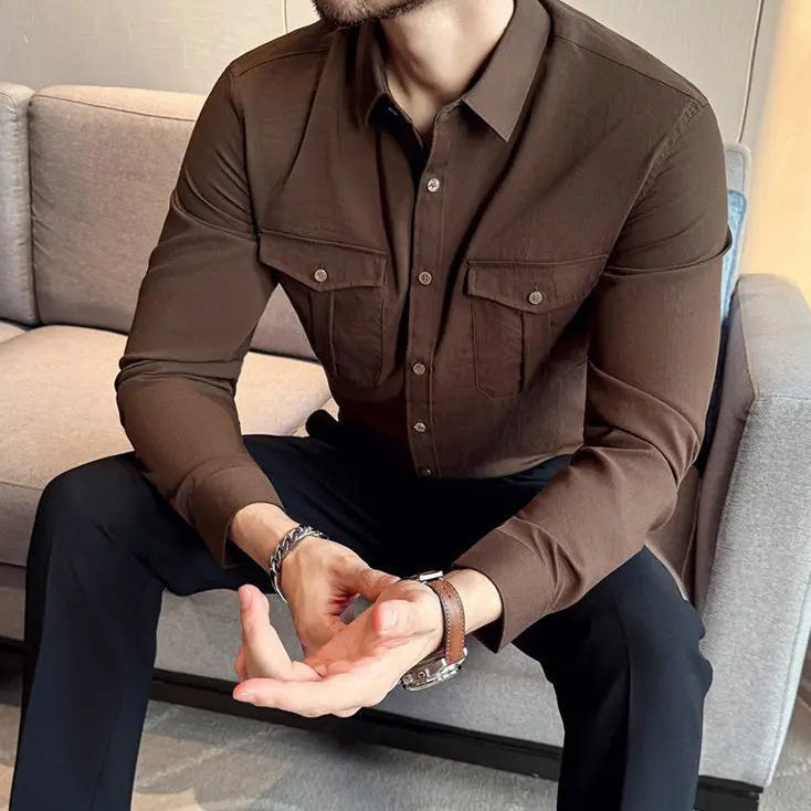 Ronald double chest pockets shirt - Antonios