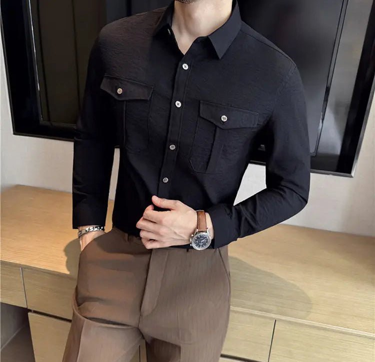 Ronald double chest pockets shirt - Antonios