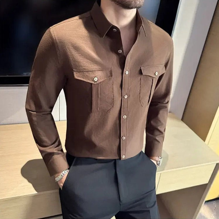 Ronald double chest pockets shirt - Antonios