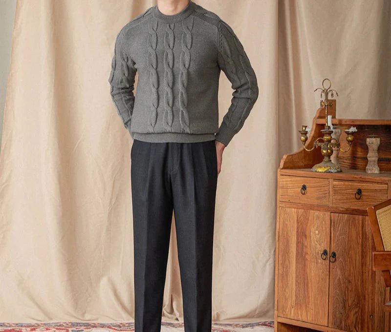 Round neck vintage sweater - Antonios