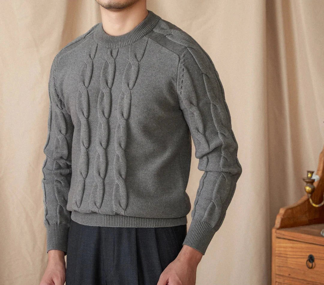 Round neck vintage sweater - Antonios