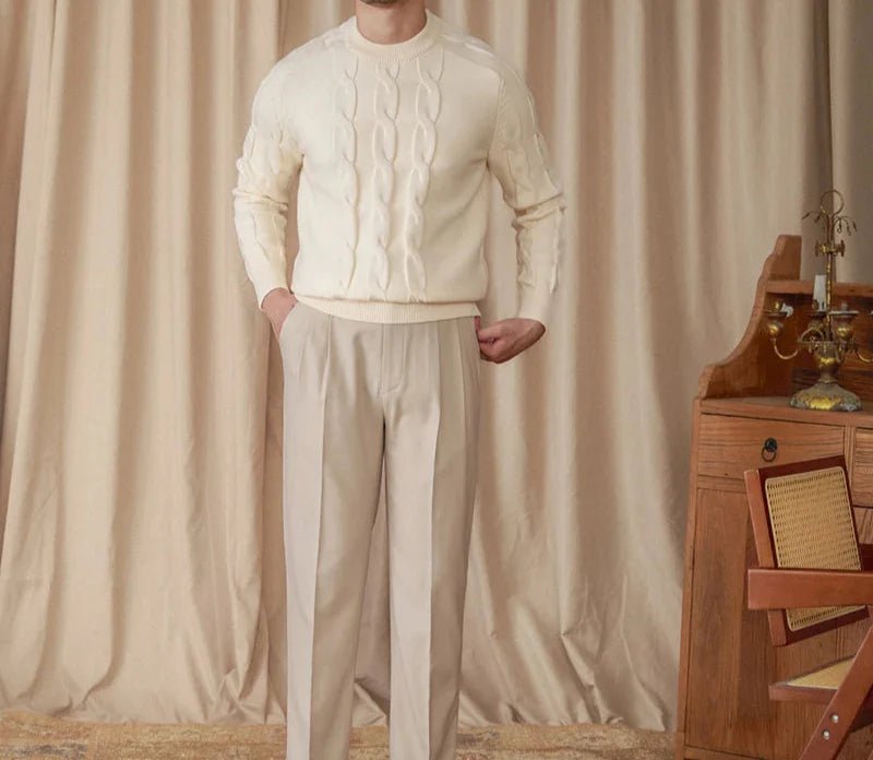 Round neck vintage sweater - Antonios