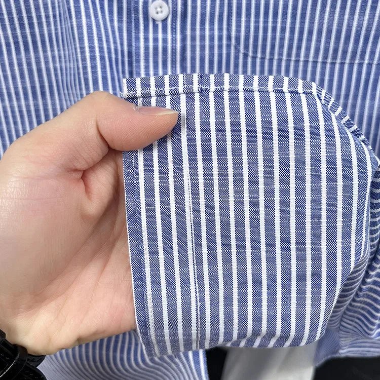 Santorini linen striped shirt - Antonios