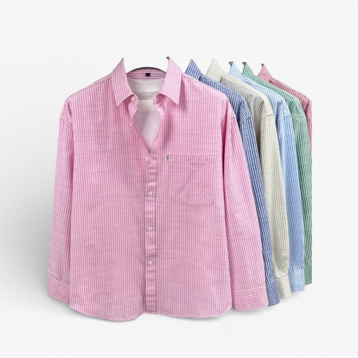 Santorini linen striped shirt - Antonios