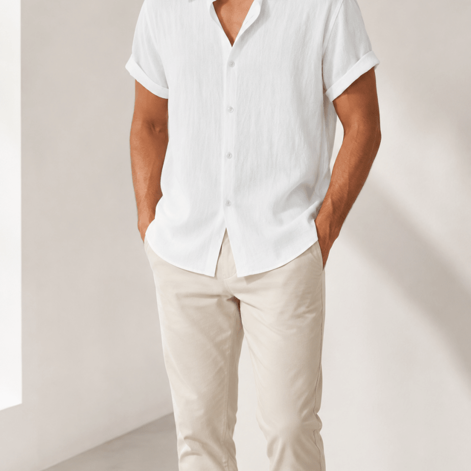 Short-sleeved cotton summer golf t-shirt - AntoniosClothing - Grey