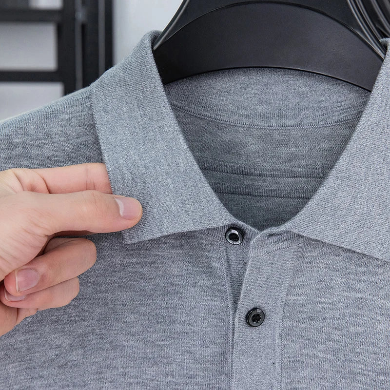 Silk - wool cashmere polo sweater - Antonios