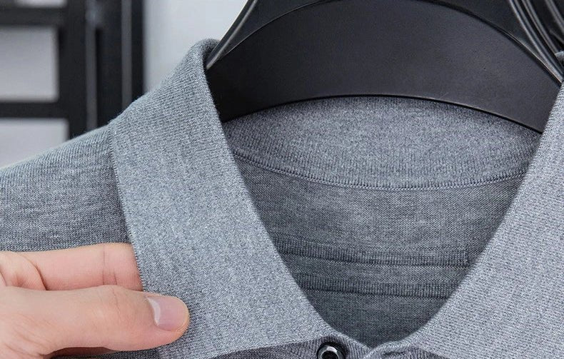 Silk - wool cashmere polo sweater - Antonios