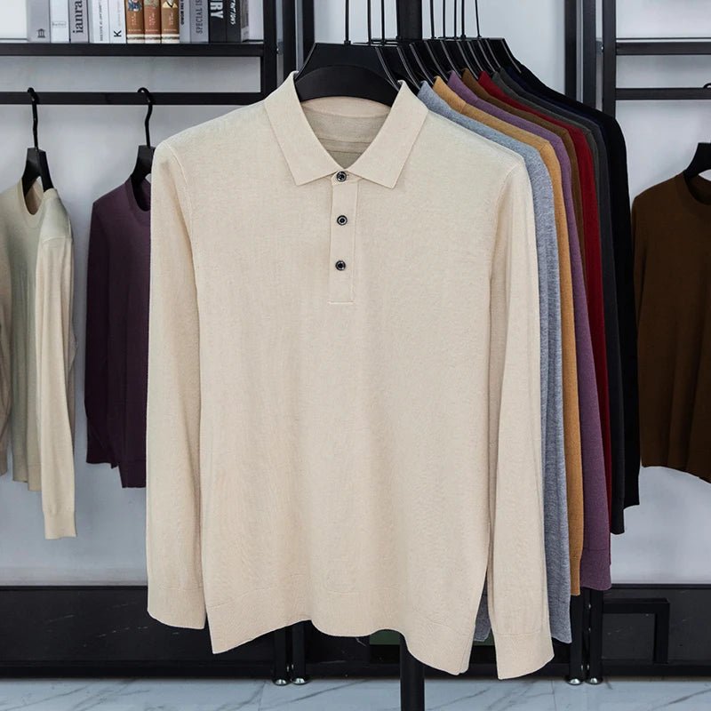 Silk - wool cashmere polo sweater - Antonios