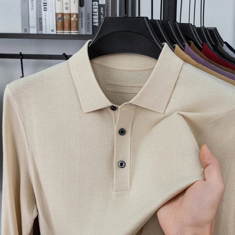Silk - wool cashmere polo sweater - Antonios