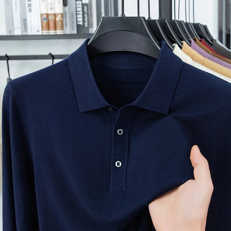 Silk - wool cashmere polo sweater - Antonios