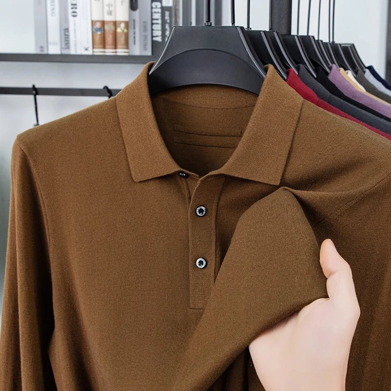 Silk - wool cashmere polo sweater - Antonios