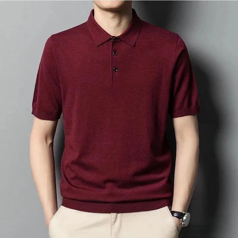 Silk wool polo t-shirt - Antonios