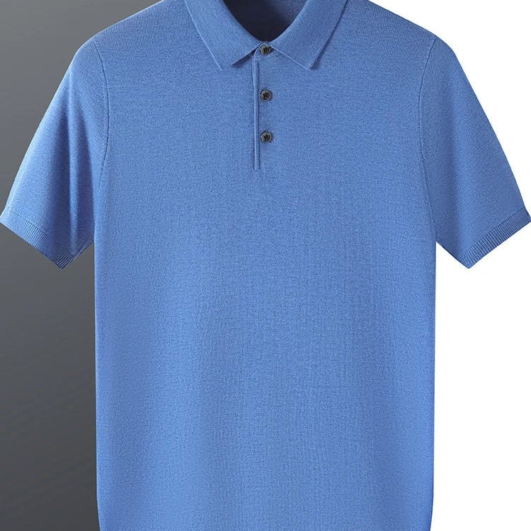 Silk wool polo t-shirt - Antonios