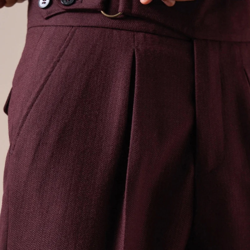 Single - pleat straight high - waist trousers - Antonios