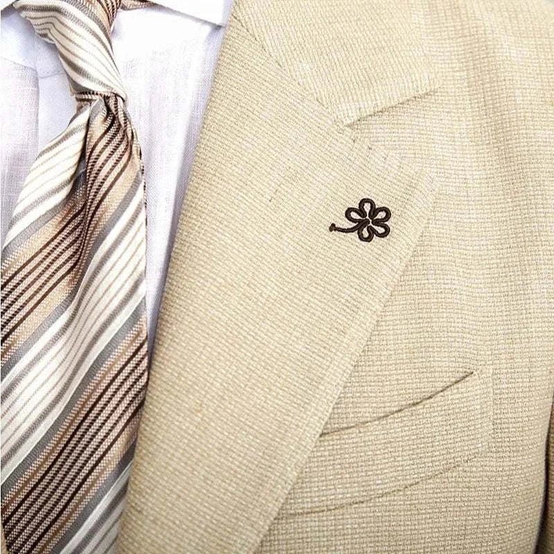 Slim fit cotton - linen blend jacket - Antonios