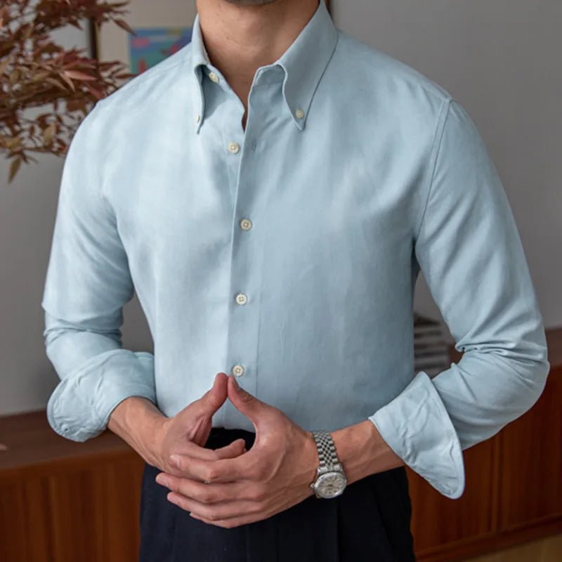 Slim fit solid business shirt office and social wear - Antonios