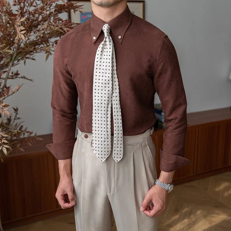 Slim fit solid business shirt office and social wear - Antonios