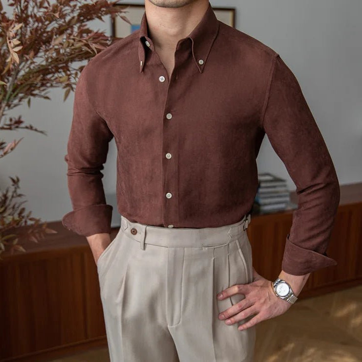 Slim fit solid business shirt office and social wear - Antonios