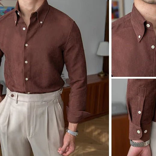 Slim fit solid business shirt office and social wear - Antonios