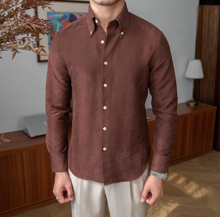 Slim fit solid business shirt office and social wear - Antonios