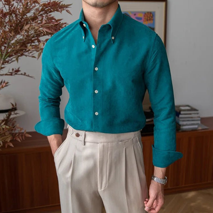 Slim fit solid business shirt office and social wear - Antonios