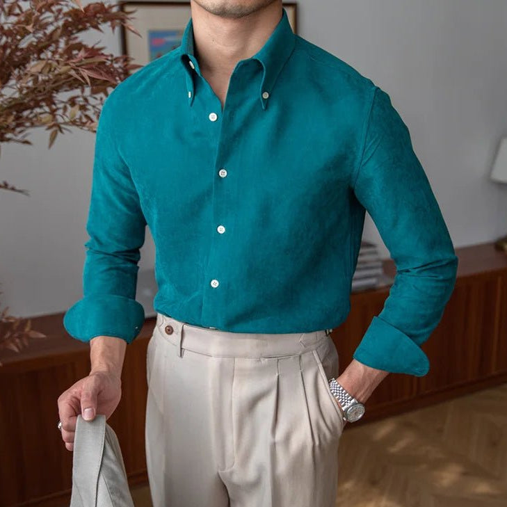 Slim fit solid business shirt office and social wear - Antonios