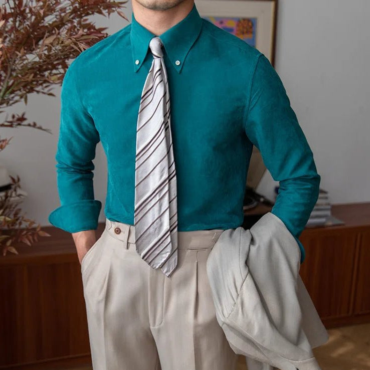 Slim fit solid business shirt office and social wear - Antonios