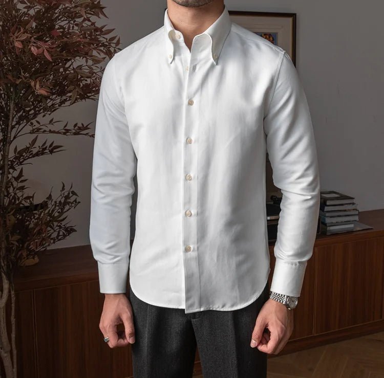 Slim fit solid business shirt office and social wear - Antonios