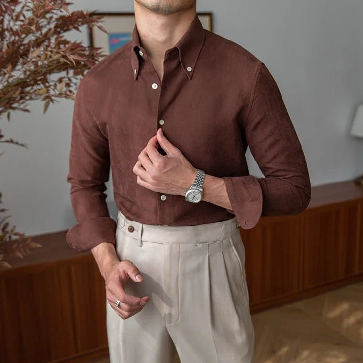 Slim fit solid business shirt office and social wear - Antonios