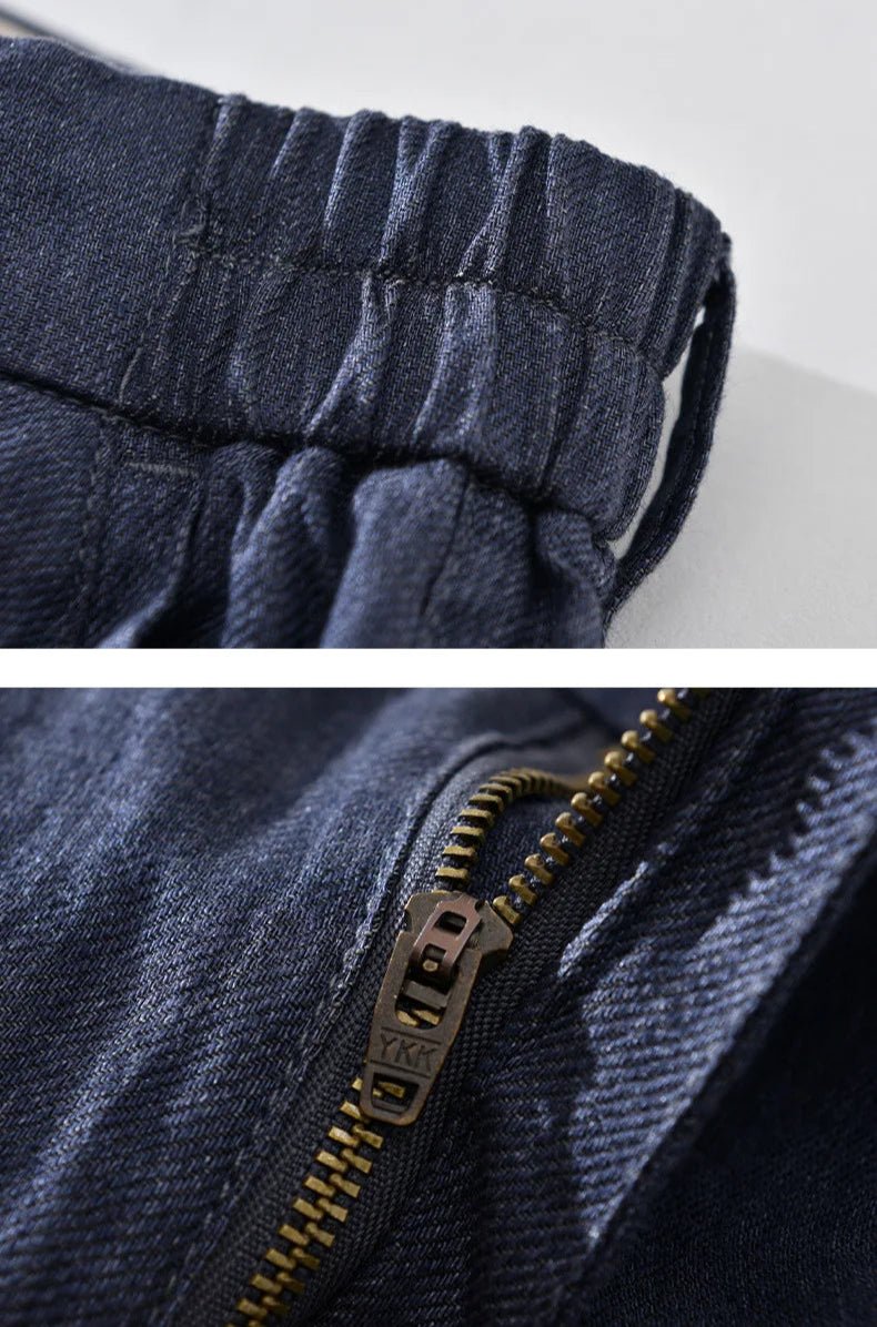 Slim - fit straight linen pants - Antonios