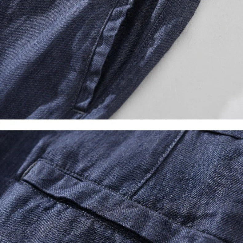 Slim - fit straight linen pants - Antonios