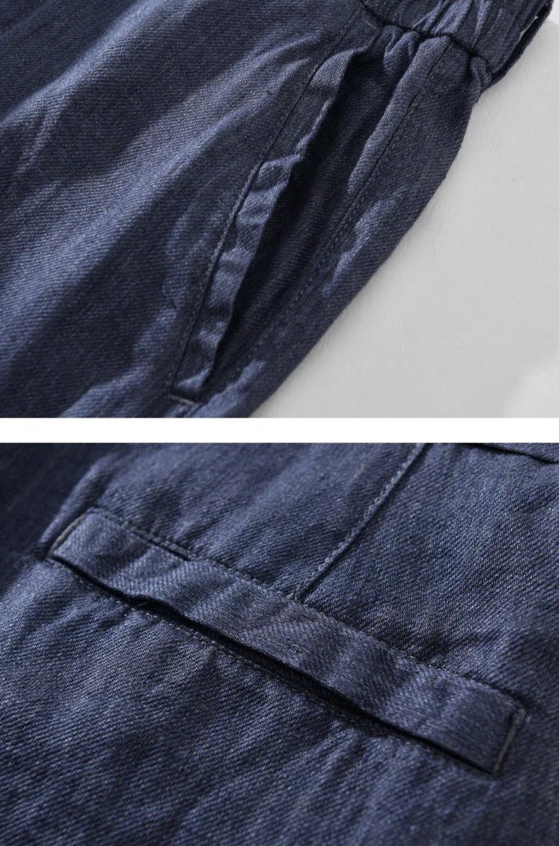 Slim - fit straight linen pants - Antonios