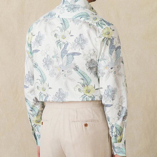 Soft cotton printed long - sleeved shirt - Antonios
